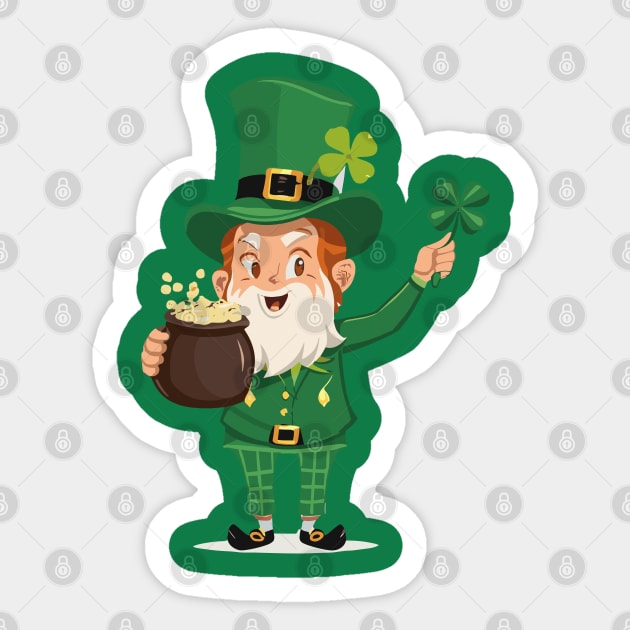 st patrick and clover irish Sticker by YuriArt